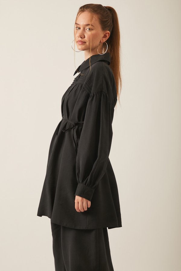 Nervürlü Tensel Takım Siyah - 2