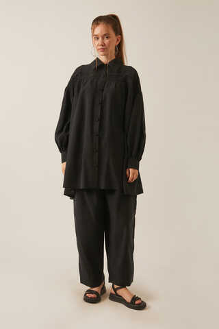 Nervürlü Tensel Takım Siyah - 4