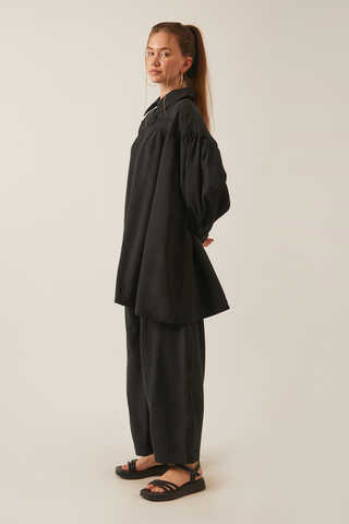 Nervürlü Tensel Takım Siyah - 6