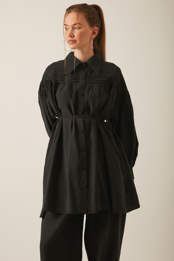 Nervürlü Tensel Takım Siyah - 7