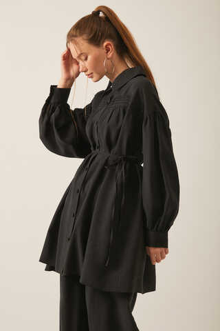 Nervürlü Tensel Takım Siyah - 3