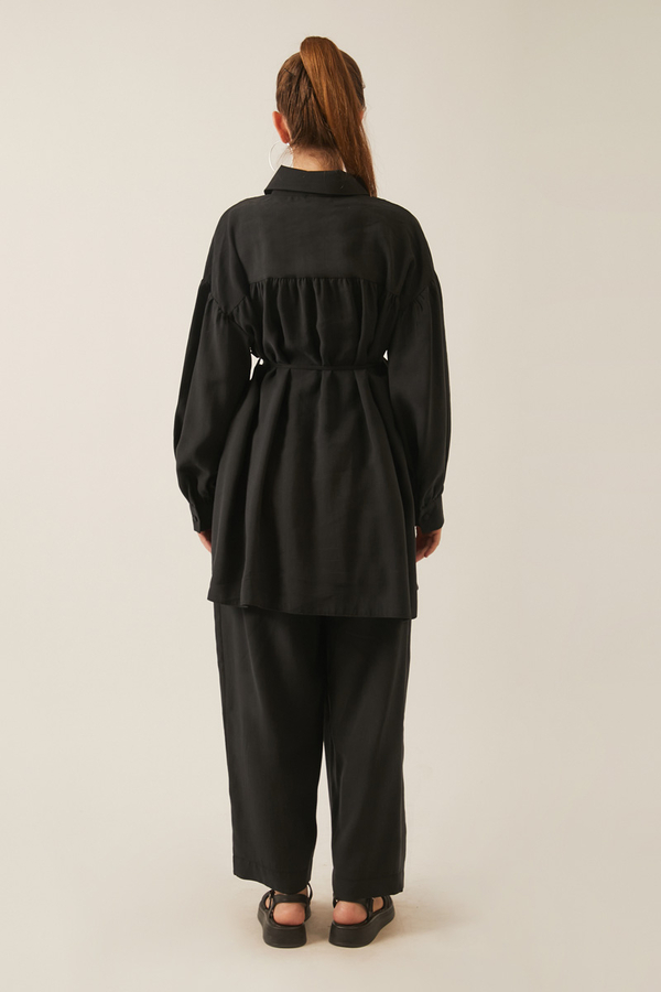 Nervürlü Tensel Takım Siyah - 13