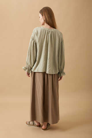 Nervürlü Vual Gömlek Taş - 19