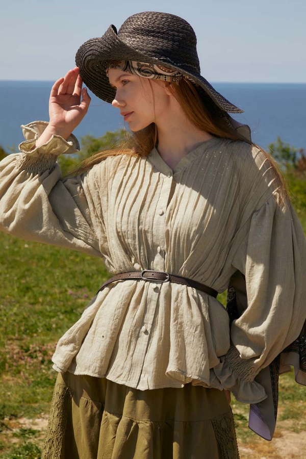 Nervürlü Vual Gömlek Taş - 7