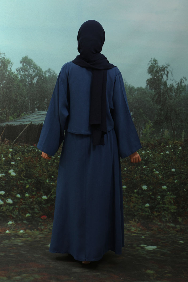 Önden Bağcıklı Etek Takım Lacivert - 7