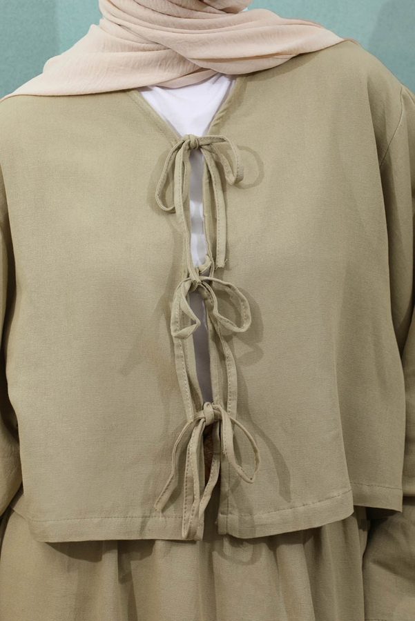 Önden Bağcıklı Etek Takım Mint - 6