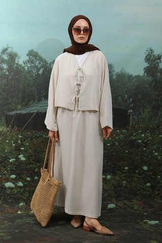 Önden Bağcıklı Etek Takım Taş - 1