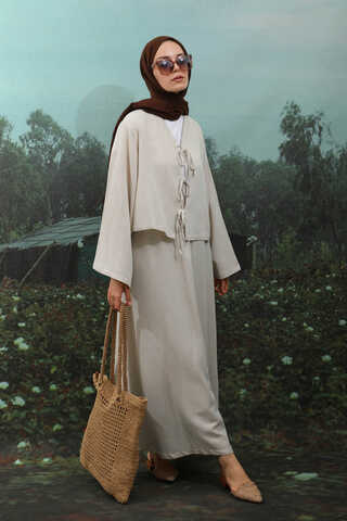 Önden Bağcıklı Etek Takım Taş - 2