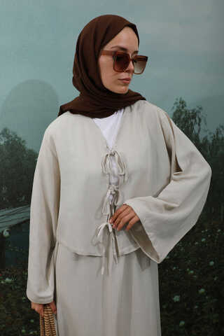 Önden Bağcıklı Etek Takım Taş - 6