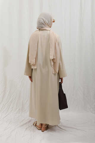 Önden Bağlamalı Abaya Taş - 13