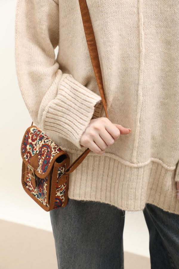 Önden Dikişli Oversize Kazak Taş - 6