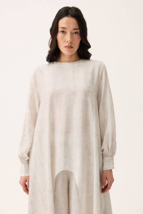 Önü Oval Kesim Takım Beyaz - 5