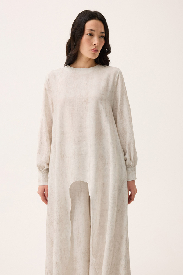 Önü Oval Kesim Takım Beyaz - 7