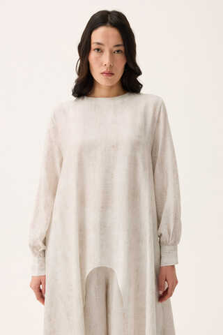 Önü Oval Kesim Takım Beyaz - 5