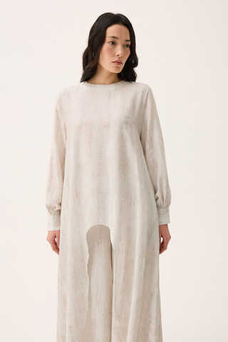 Önü Oval Kesim Takım Beyaz - 7