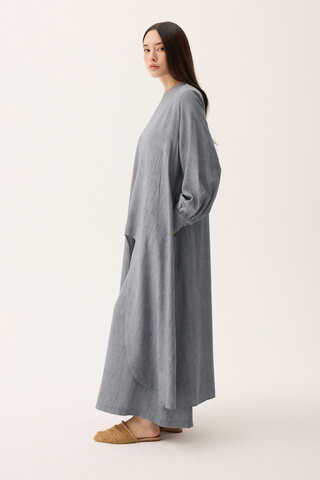 Önü Oval Kesim Takım Gri - 10