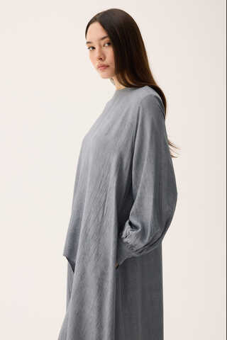 Önü Oval Kesim Takım Gri - 2