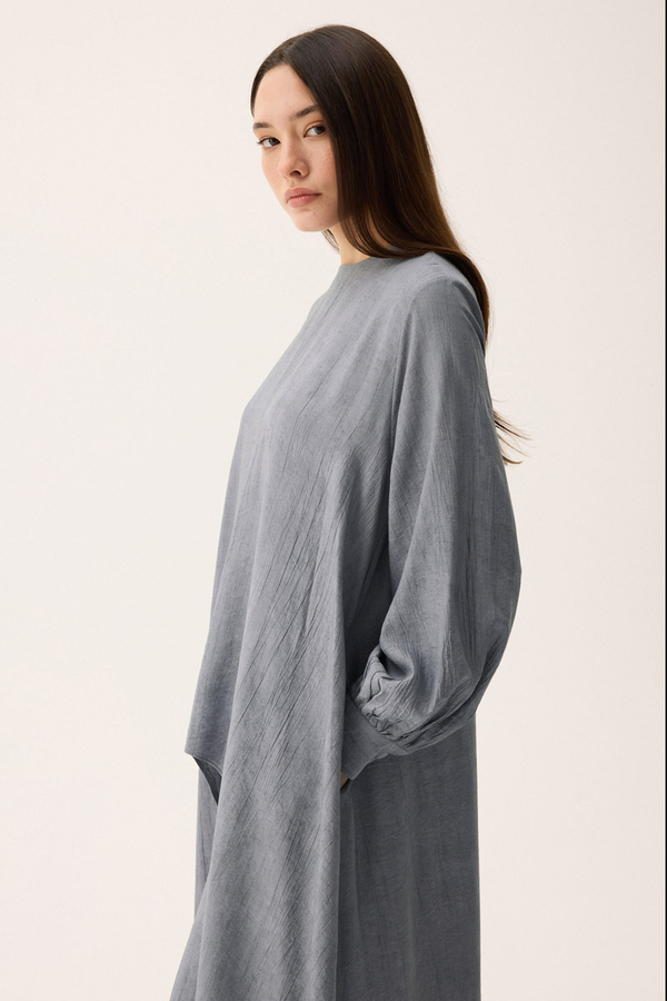 Önü Oval Kesim Takım Gri - 2