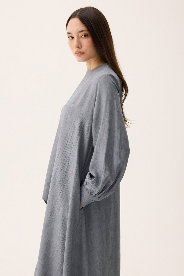 Önü Oval Kesim Takım Gri - 4