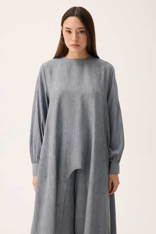 Önü Oval Kesim Takım Gri - 6