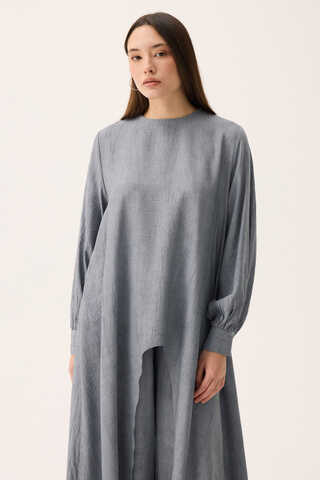 Önü Oval Kesim Takım Gri - 5