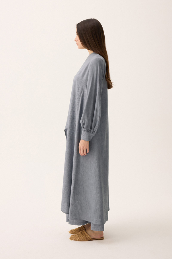 Önü Oval Kesim Takım Gri - 8