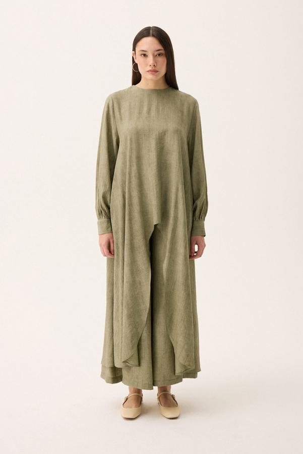 Önü Oval Kesim Takım Haki - 1