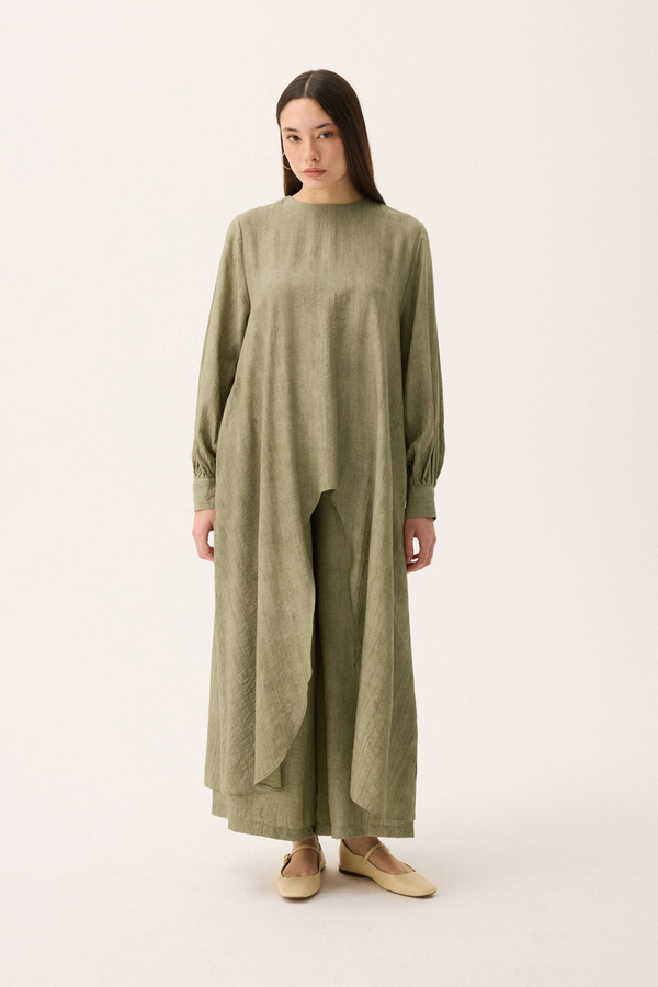 Önü Oval Kesim Takım Haki - 3