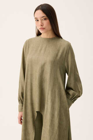 Önü Oval Kesim Takım Haki - 5