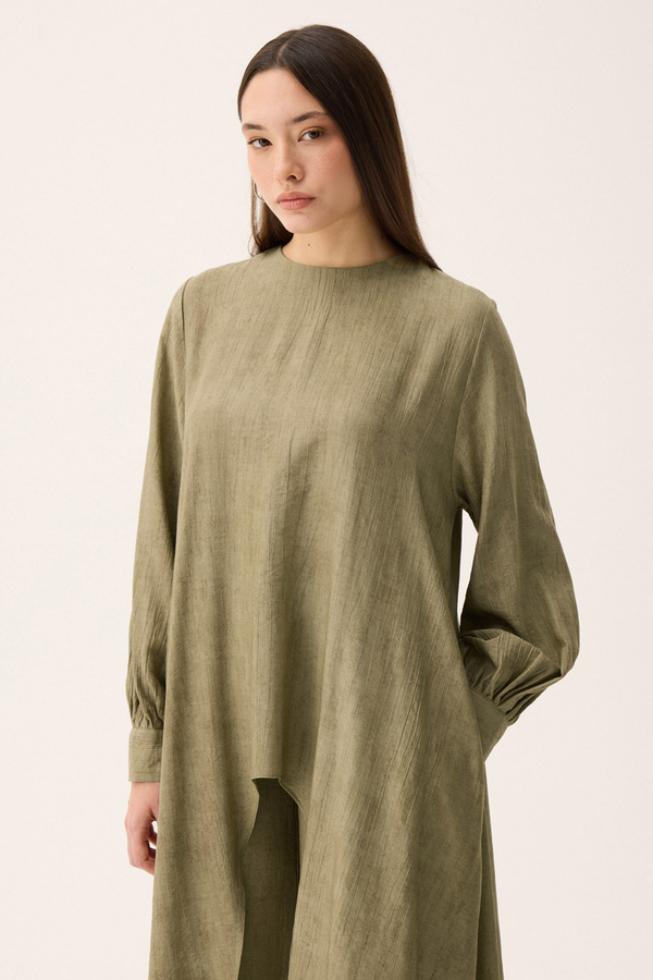 Önü Oval Kesim Takım Haki - 5