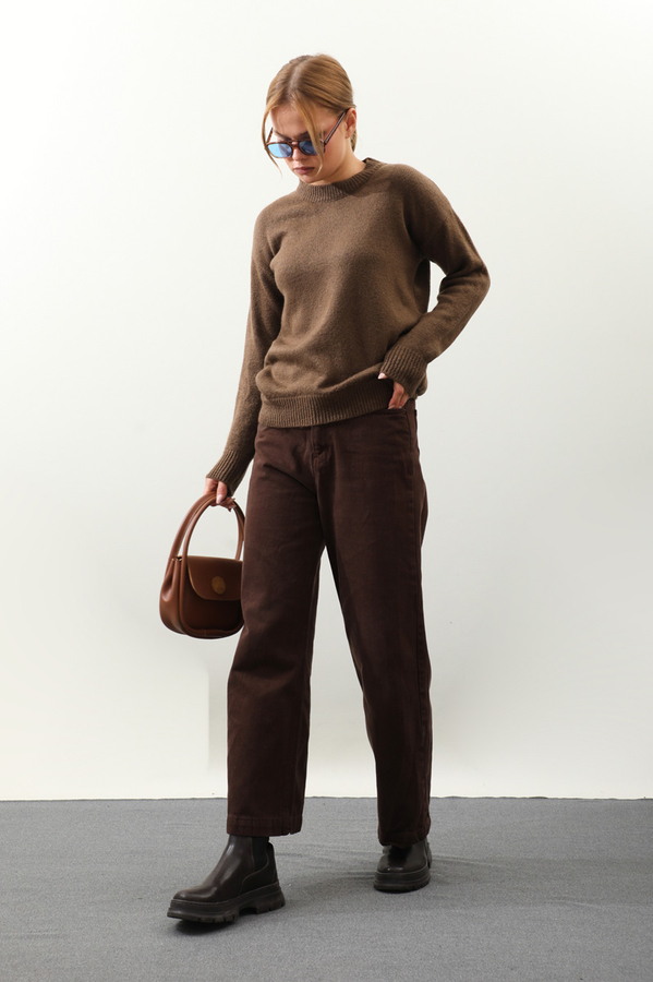 Önü Oval Kısa Kazak Kahverengi - 2