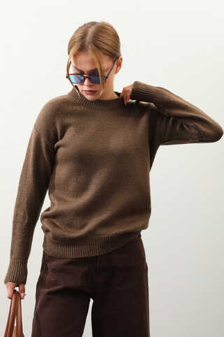 Önü Oval Kısa Kazak Kahverengi - 5