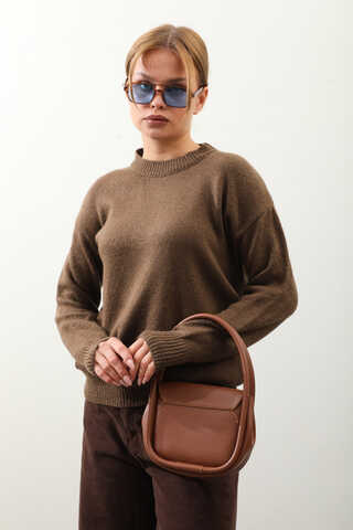 Önü Oval Kısa Kazak Kahverengi - 6