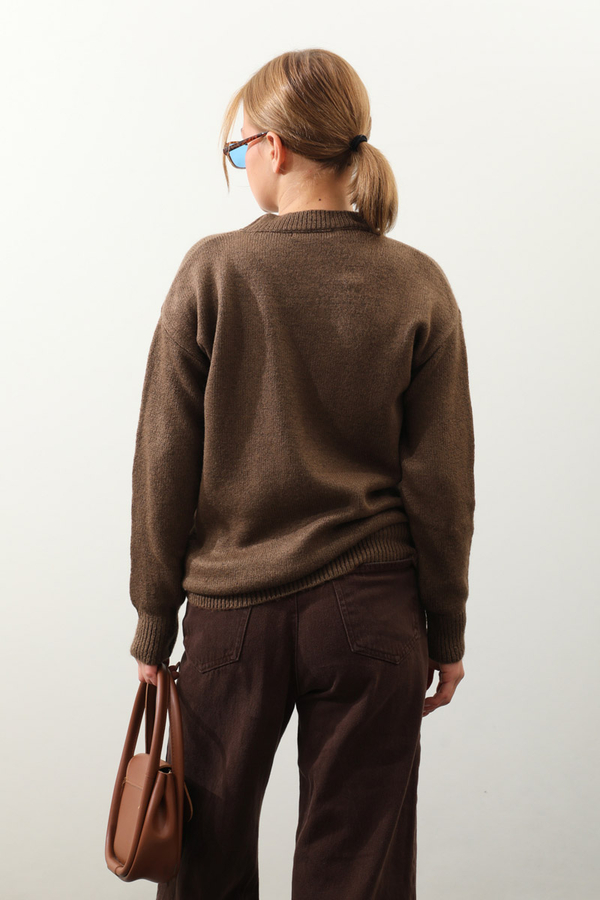 Önü Oval Kısa Kazak Kahverengi - 9