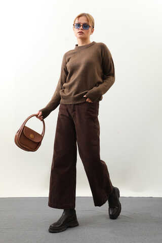 Önü Oval Kısa Kazak Kahverengi - 3