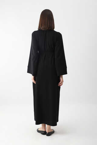 Osmanlı Baskılı Sweat Elbise Siyah - 9