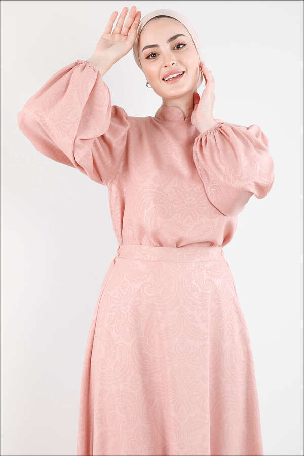 Osmanlı Desenli Etek Takım Pudra - 2