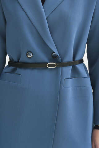 Oval Buckle Belt Black - 3