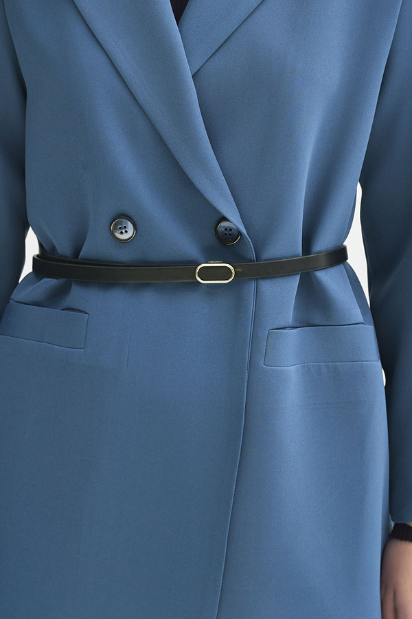 Oval Buckle Belt Black - 3