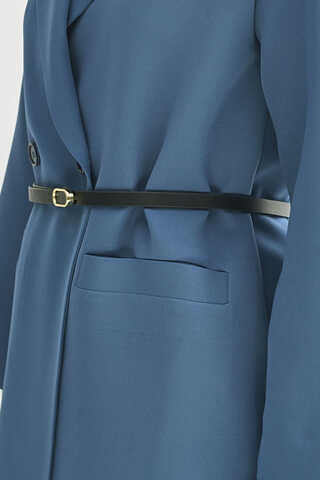 Oval Buckle Belt Black - 4