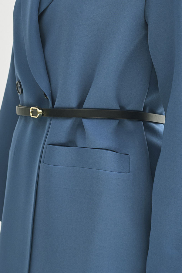 Oval Buckle Belt Black - 4