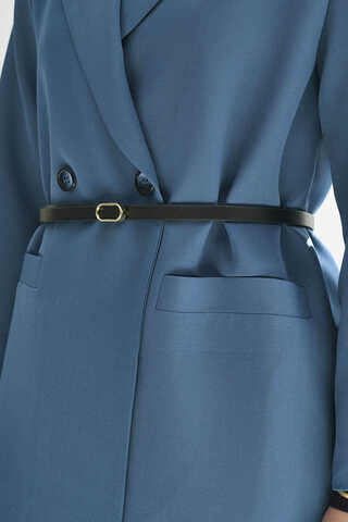 Oval Buckle Belt Black - 2