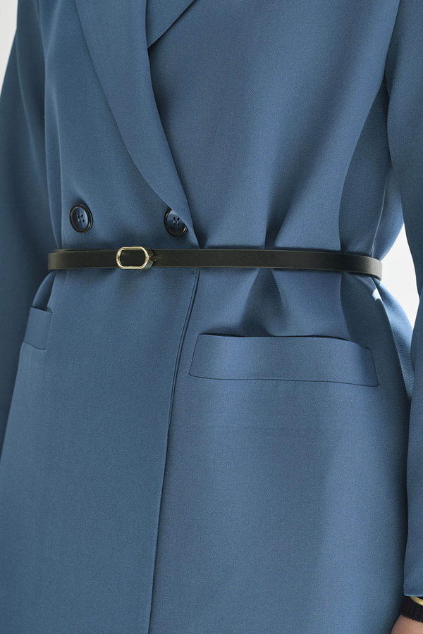 Oval Buckle Belt Black - 2