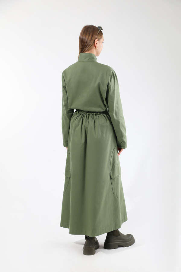 Oval Cepli Ceket Etek Takım Haki - 6