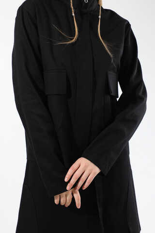 Oval Cepli Ceket Etek Takım Siyah - 4