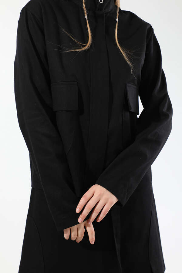 Oval Cepli Ceket Etek Takım Siyah - 4