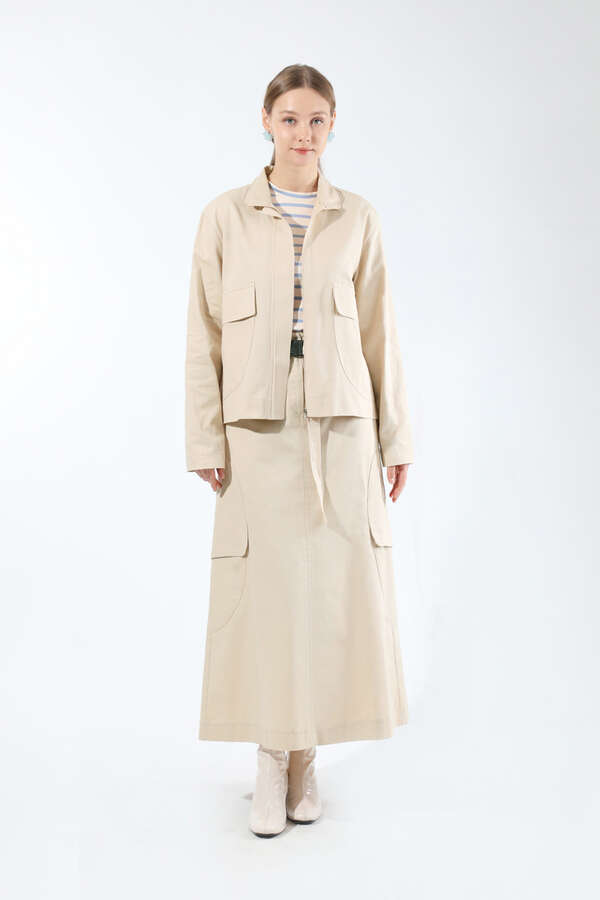 Oval Cepli Ceket Etek Takım Taş - 3