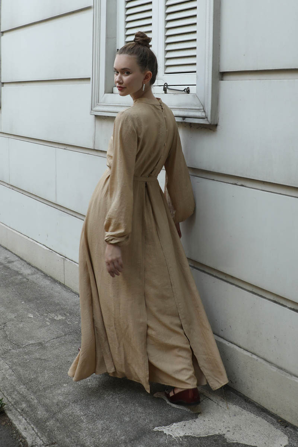 Oval Tunikli Etek Takım Camel - 4