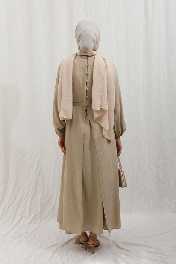 Oval Tunikli Etek Takım Camel - 13