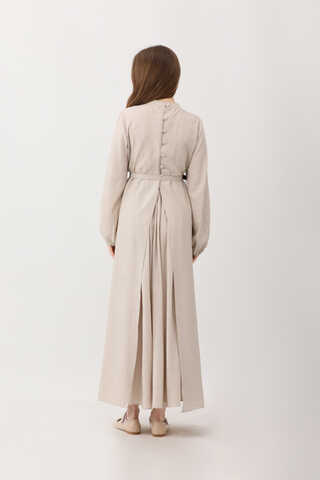 Oval Tunikli Etek Takım Krem - 8